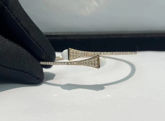 18K Gold Luxury Diamond Jewelry Women'S New York  Slim Bracelet Customized Length