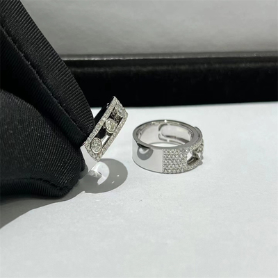 Designer Jewelry 18k Gold Diamond Ring White Gold Diamond Rings For Anniversary Party
