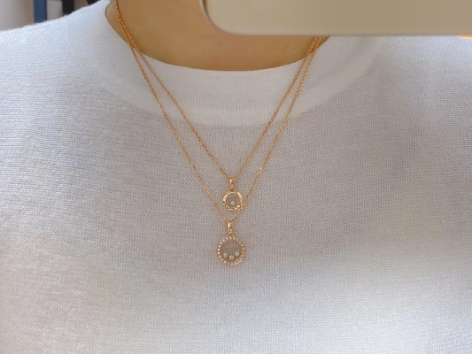 Chopard LUC Collection 18K Gold Diamonds Necklace Chopard Happy OEM Jewelry