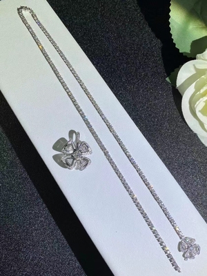 Customized Style 18k Gold Diamond necklace Luxurious 18K Gold Jewelry Set for Weddings jewelry factory