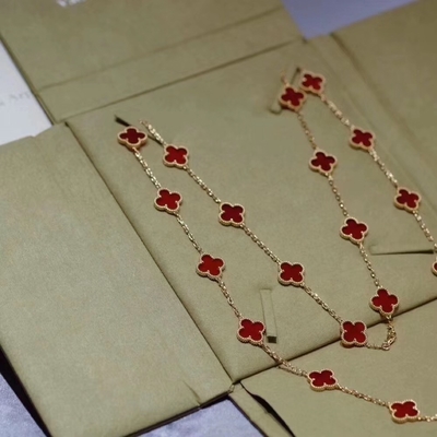 18K Yellow Gold Van Cleef Alhambra Long Necklace