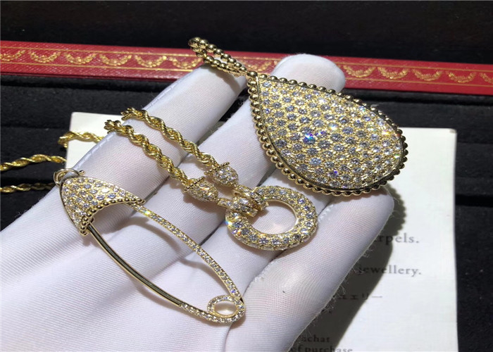 Luxury  18K Gold Diamond Necklace wholesale gold jewelry manufacturers