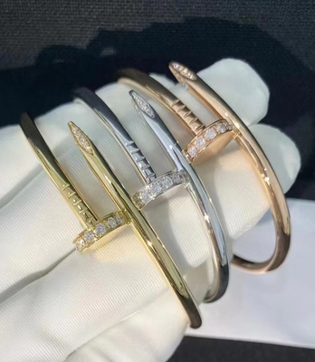 고급 관습 18K 금 다이아몬드 브레이슬릿 원래 품질 1 PC MOQ