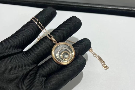 한 다이아몬드와 쇼파드 행복한 디아만드스 정신 목걸이 18K Rose&White 금