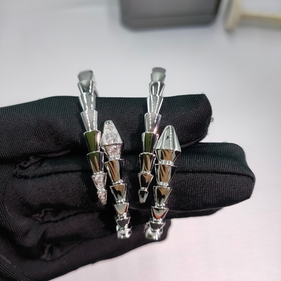 세르펜티 바이퍼 원 코일 18 Kt 금 팔찌 세트 머리와 꼬리에 파베 다이아몬드 높은 보석 Bulgari
